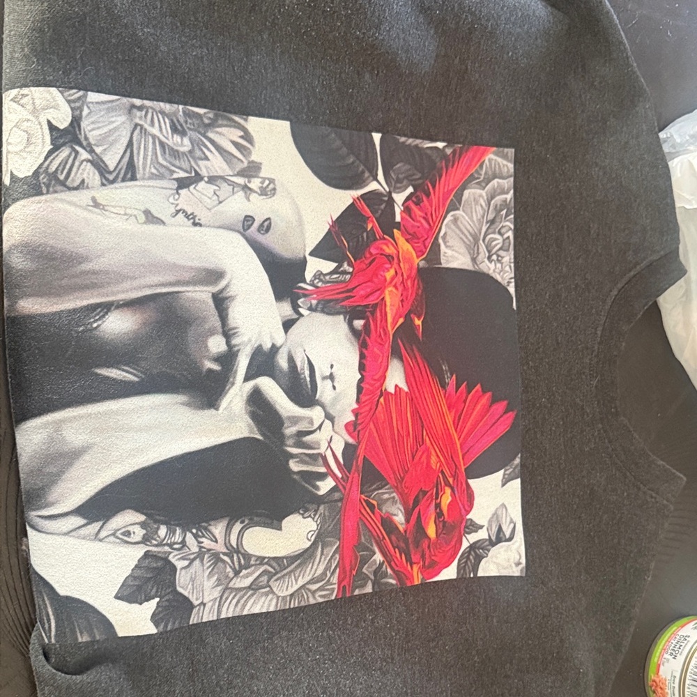 Nashid Chroma Amy Winehouse Graphic Print Charcoal Sweatshirt